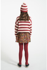 piupiuchick Knitted Sweater Bordeaux & Light Pink Stripes