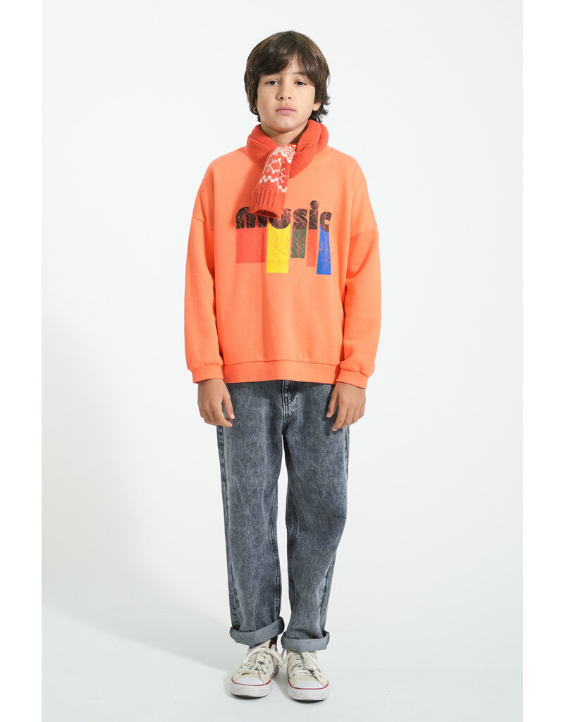 piupiuchick Sweatshirt Orange w. “Music” Print