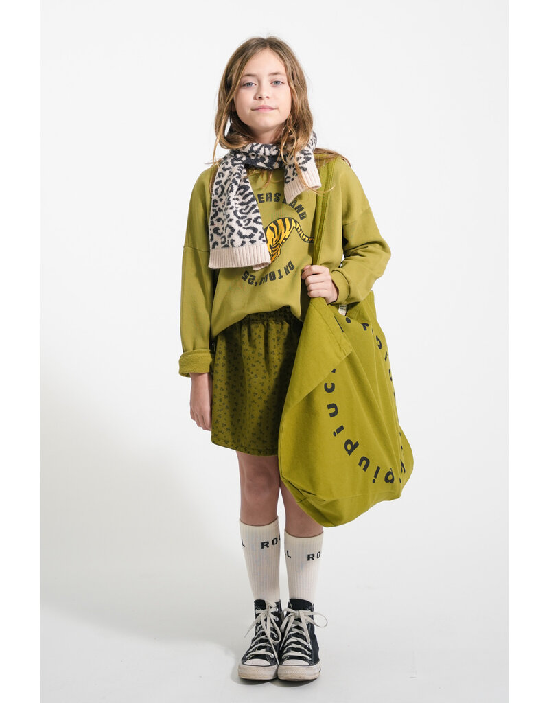 piupiuchick Sweatshirt Olive Green w. Tiger Print