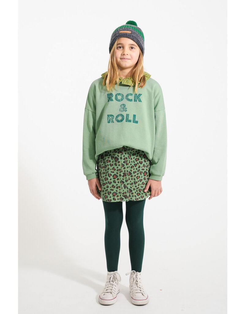 piupiuchick Sweatshirt Green w. Rock & Roll Print