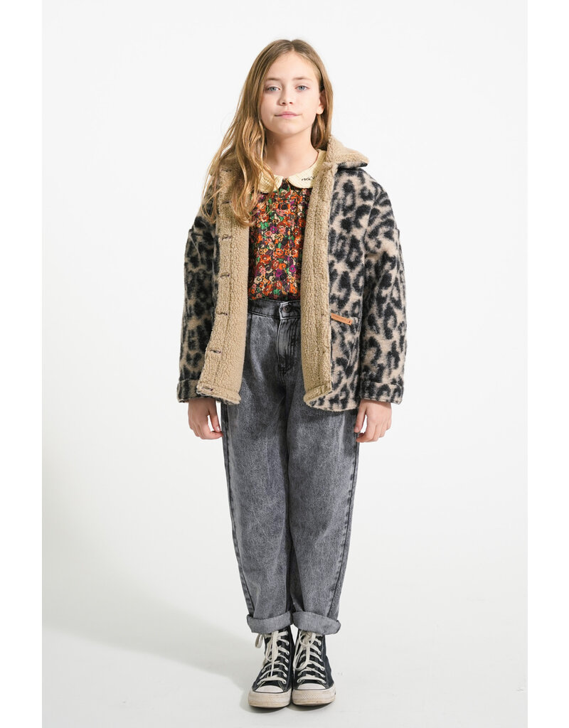 piupiuchick Mom Fit Trousers Washed Black Denim