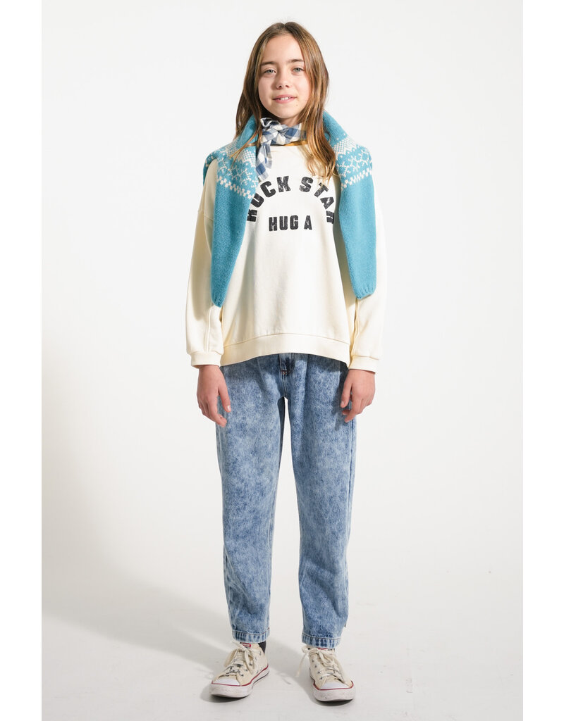 piupiuchick Sweatshirt Ecru w. |Rock Star Print