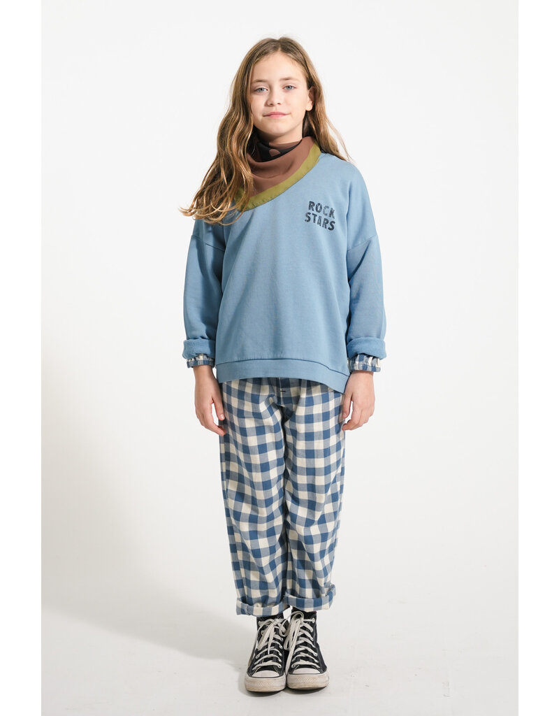 piupiuchick Sweatshirt Blue W. “Rock Stars” Print