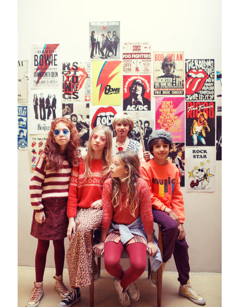 piupiuchick Sweatshirt Orange w. “Music” Print