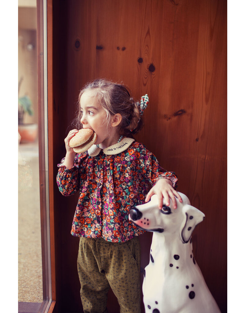 piupiuchick Peter Pan Collar Blouse Multicolor Flowers