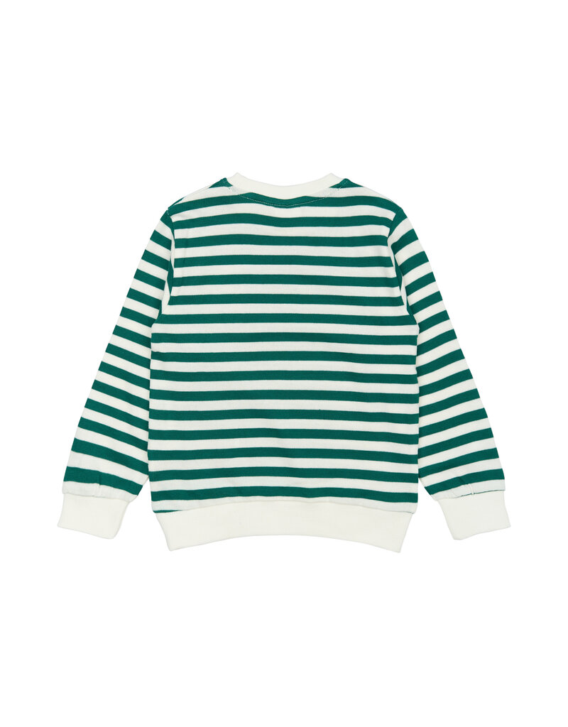 The New Per Sweatshirt Alpine Green Striped