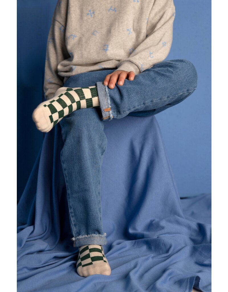 Nixnut Checkered Socks Snow