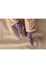 Nixnut Checkered Socks Purple