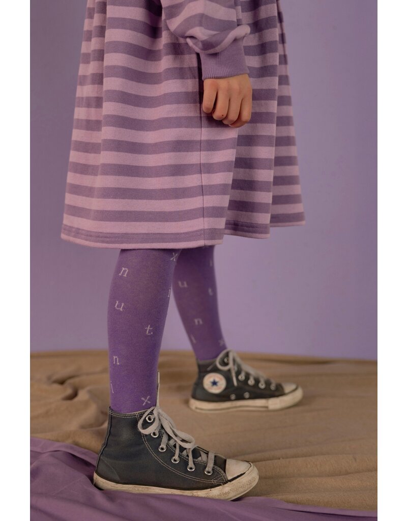 Nixnut Letter Tights Purple
