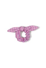 Nixnut Bow Scrunchie Lila Checkered