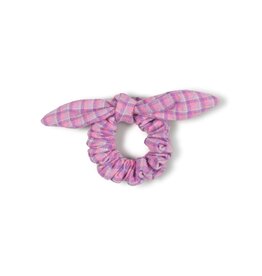 Nixnut Bow Scrunchie Lila Checkered