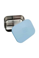 Blafre Stainless steel lunch box 3 compartimenten met silicone deksel blue