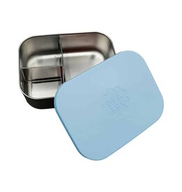 Blafre Stainless steel lunch box 3 compartimenten met silicone deksel blue