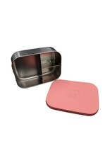 Blafre Stainless steel lunch box 3 compartimenten met silicone deksel pink