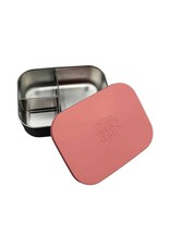 Blafre Stainless steel lunch box 3 compartimenten met silicone deksel pink