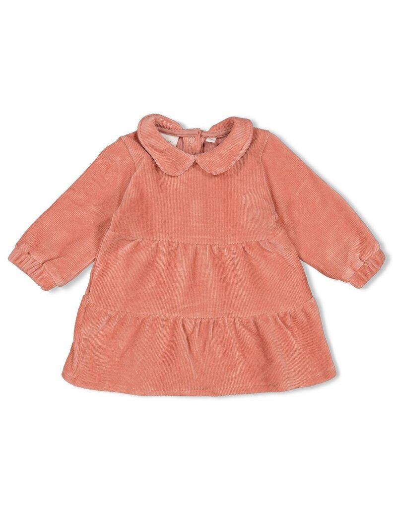 Feetje Jurk velours rib - Woodland Bloom