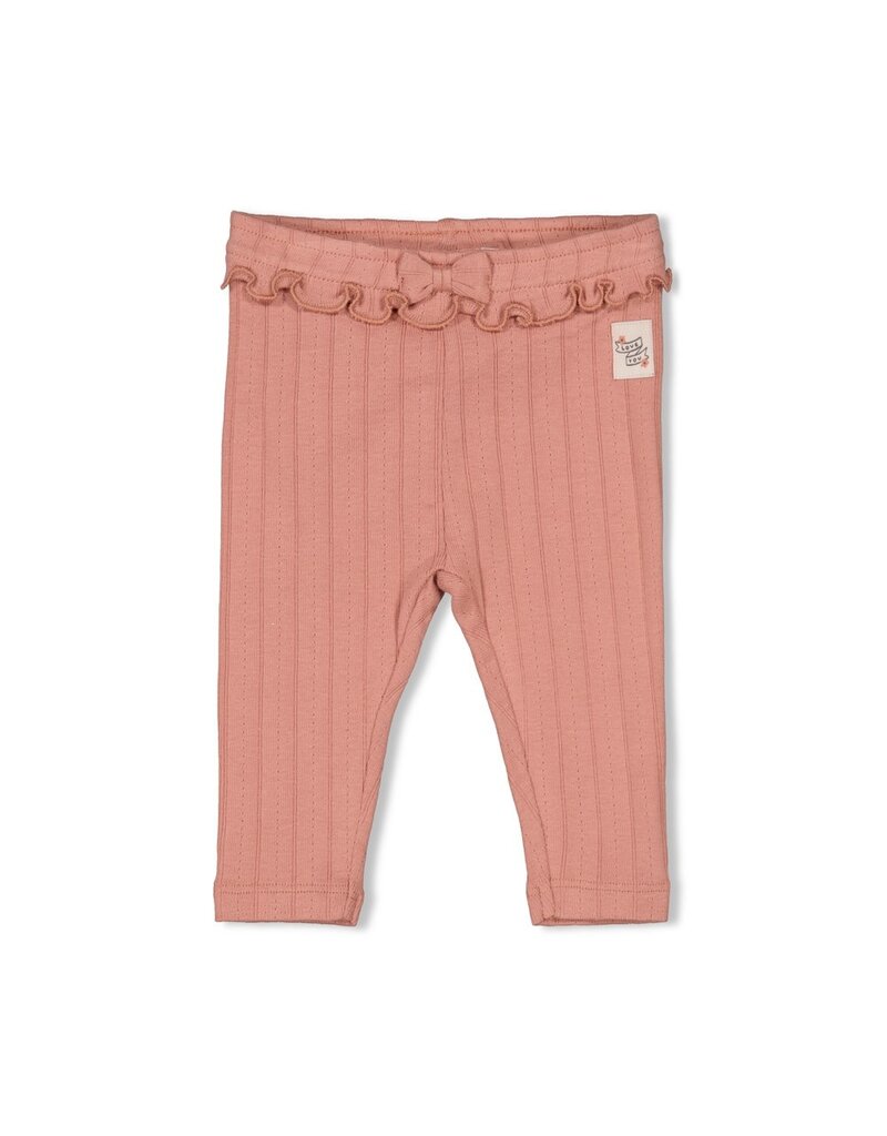 Feetje Legging pointelle rib Mauve - Woodland Bloom