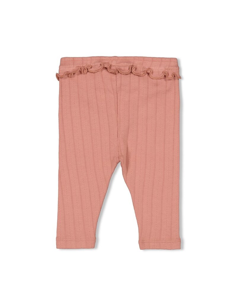 Feetje Legging pointelle rib Mauve - Woodland Bloom
