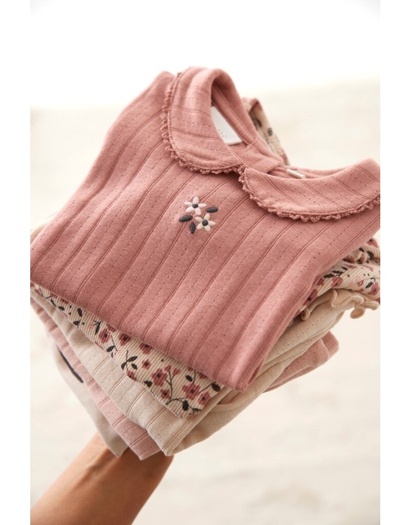 Feetje Longsleeve pointelle rib - Woodland Bloom