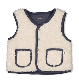 Feetje Omkeerbaar teddy gilet - Narwal