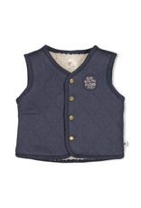 Feetje Omkeerbaar teddy gilet - Narwal