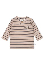 Feetje Longsleeve rib met streep - Narwal