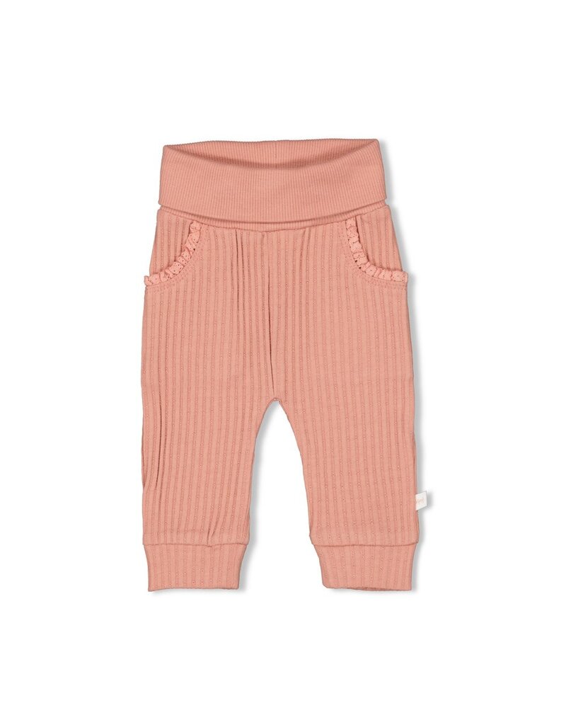 Feetje Broek ajour rib - Morning Sun