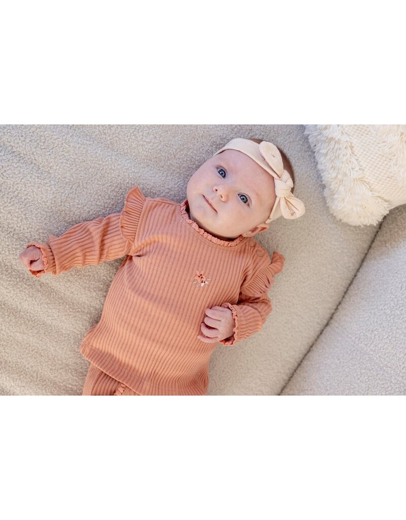 Feetje Longsleeve ajour rib - Morning Sun
