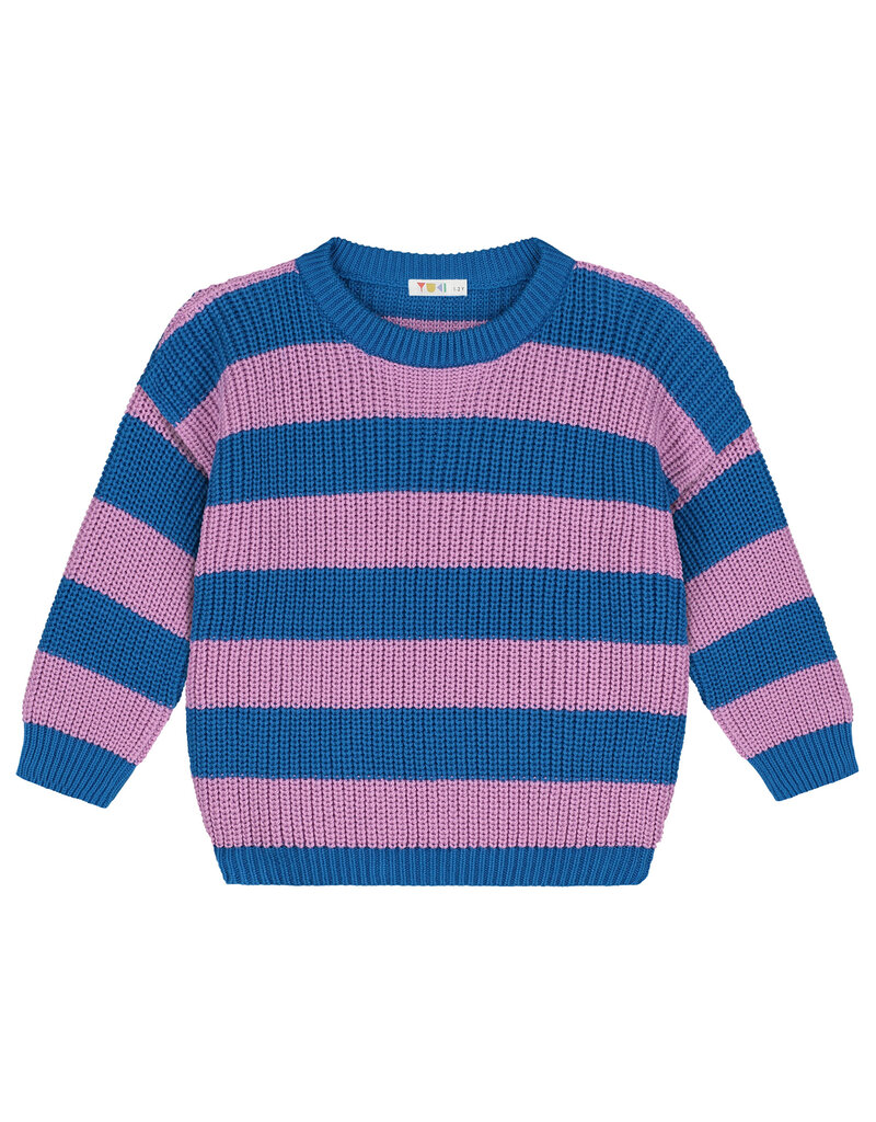Yuki Stripes knitted Sweater Cotton Candy