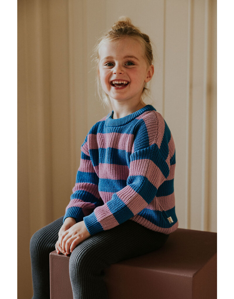 Yuki Stripes knitted Sweater Cotton Candy