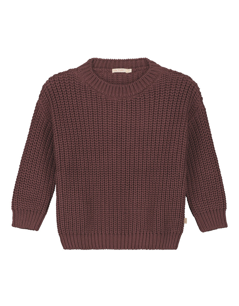 Yuki Chunky Knitted Sweater Fig