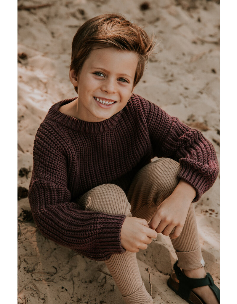 Yuki Chunky Knitted Sweater Fig