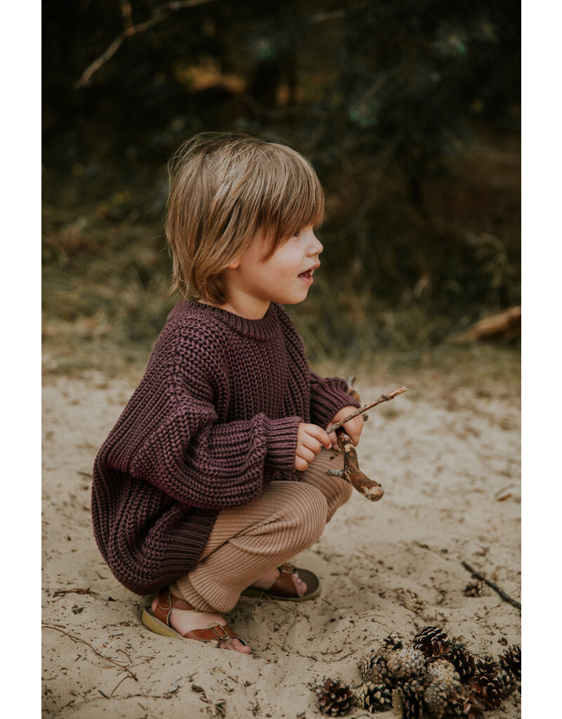 Yuki Chunky Knitted Sweater Fig