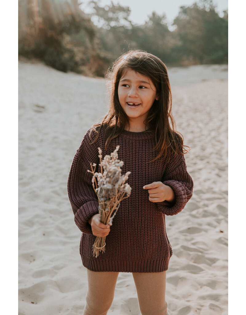 Yuki Chunky Knitted Sweater Fig