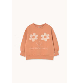 Tinycottons Flowers Eyes Graphic Sweatshirt Light Rust