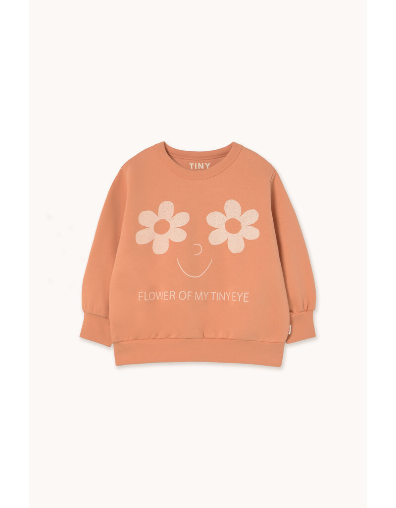 Tinycottons Flowers Eyes Graphic Sweatshirt Light Rust