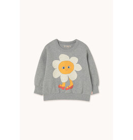 Tinycottons Flower Graphic Sweatshirt Medium Grey Heather