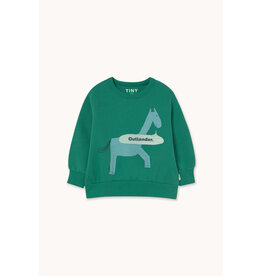 Tinycottons Horse Graphic Sweatshirt Dark Emerald