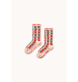 Tinycottons Apples Medium Socks Wild Rose