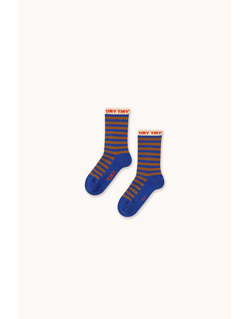 Tinycottons Stripes Short Height Socks Dark Blue