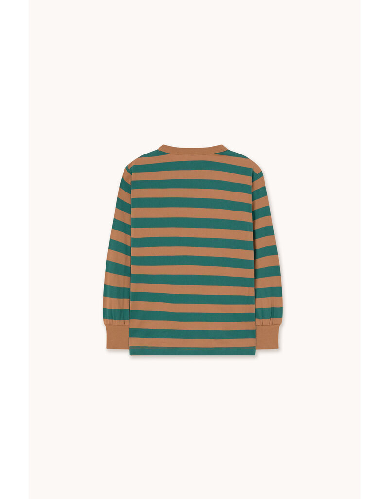 Tinycottons Stripes Sleeve Knit Tee Dark Green