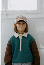 Tinycottons Color Block Polo Sleeve Tee Dark Green