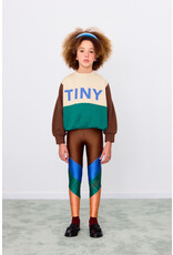 Tinycottons Color Block Leggings Dark Brown