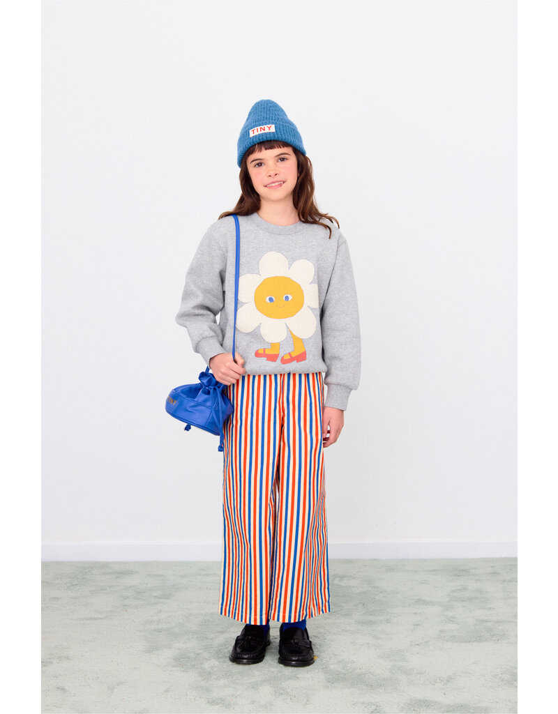 Tinycottons Flower Graphic Sweatshirt Medium Grey Heather
