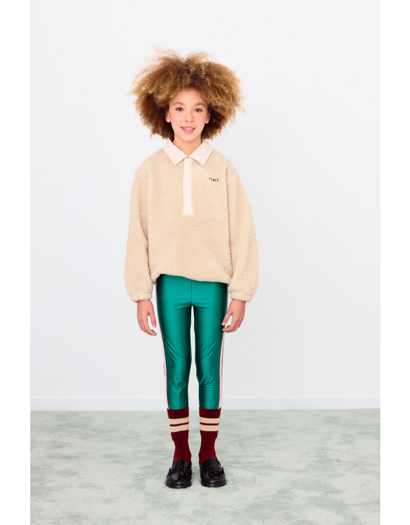 Tinycottons Tiny Logo Shiny Leggings Dark Green