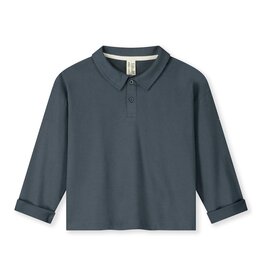 Gray Label Longsleeve Polo Blue Grey