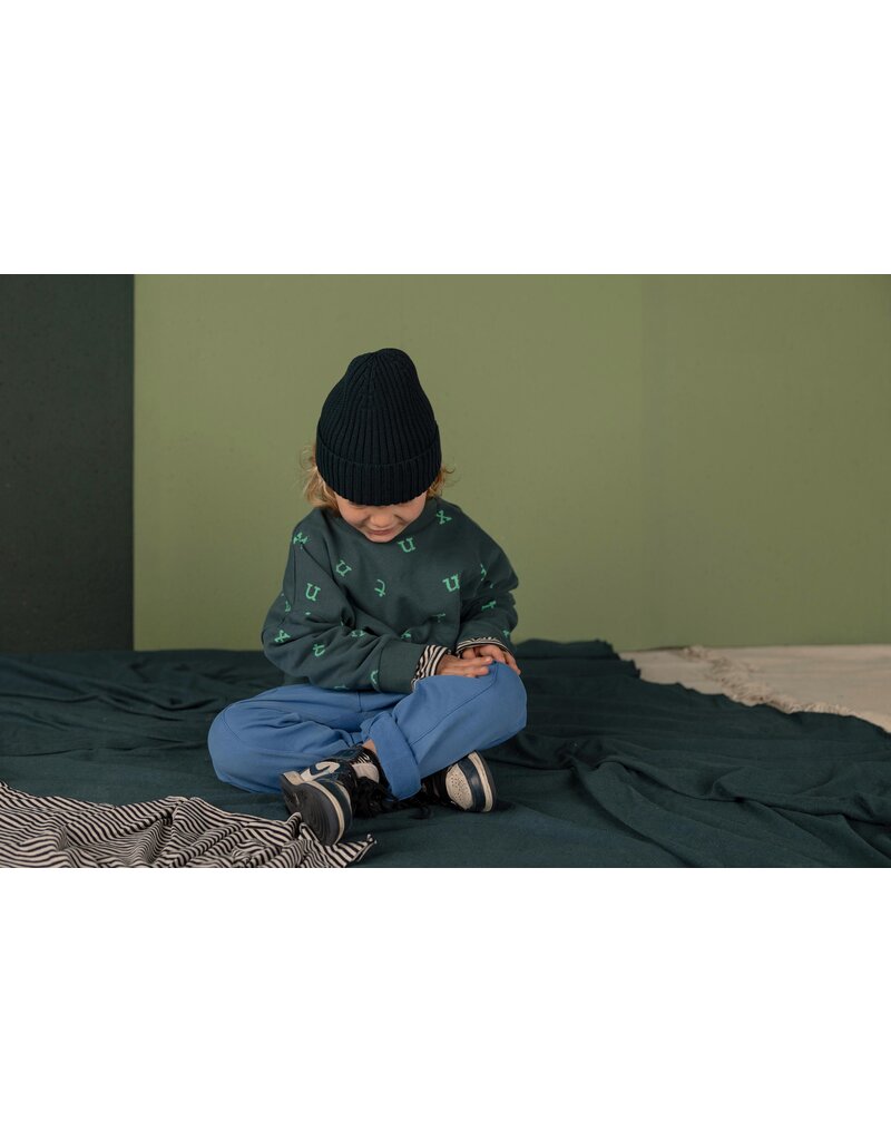 Nixnut Stamp Sweater Moss