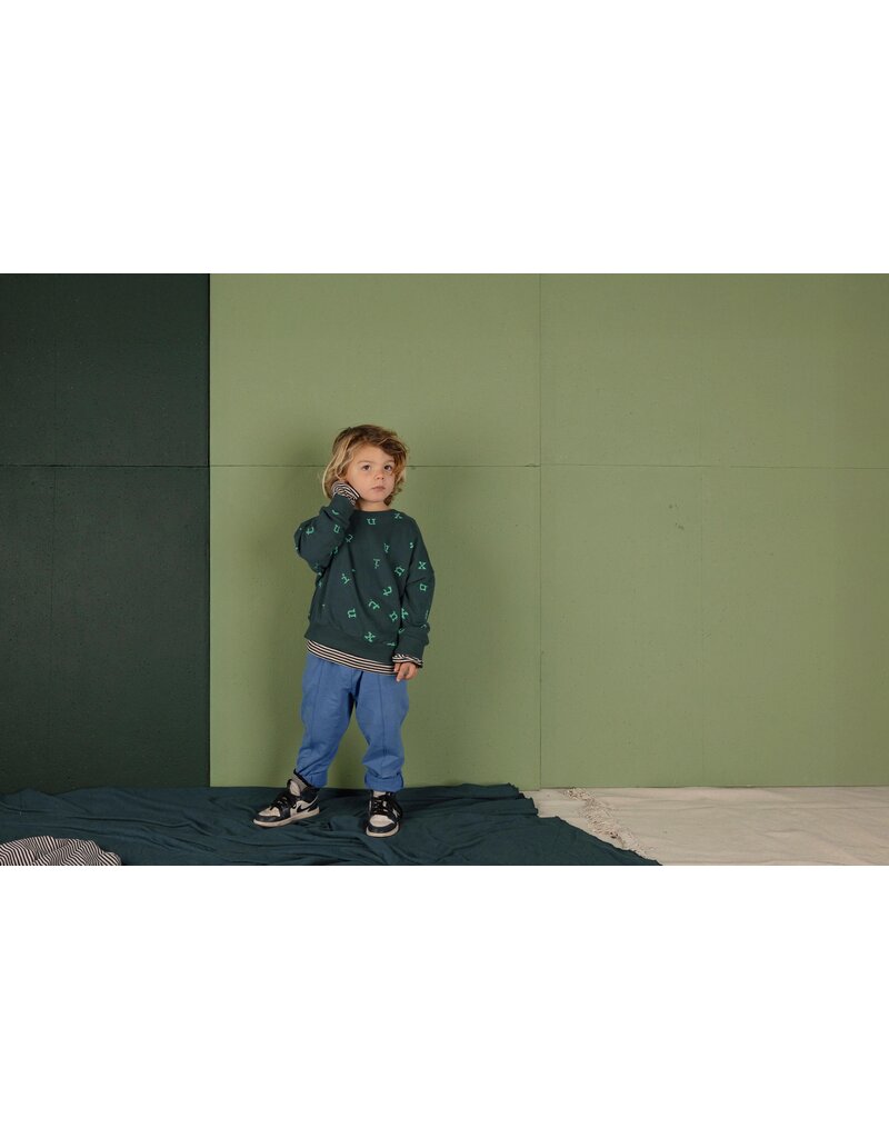 Nixnut Stamp Sweater Moss