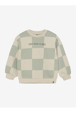 Daily Seven Oversized Sweater Check Print