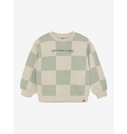 Daily Seven Oversized Sweater Check Print